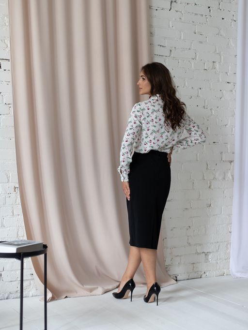 юбка прямого силуэта, с притачным поясом на подкладке - Трика фото 4