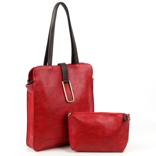 Женская сумка шоппер из эко кожи с косметичкой 0075-2 - Cidirro фото 2