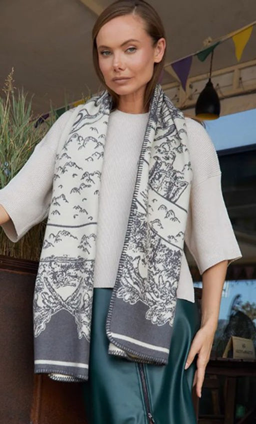 в СОСТАВЕ ШЕРСТЬ и КАШЕМИР Большой, мягкий, теплый однотонный двусторонний палантин. - Tantino фото 13