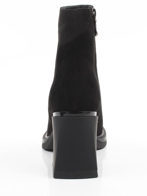 04-M3-9203 BLACK Ботильоны зимние женские (натуральная замша, натуральный мех)