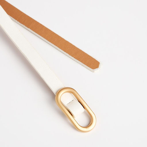 Ремень женский, ширина 0.8 см, пряжка металл, цвет белый - Simaland фото 4