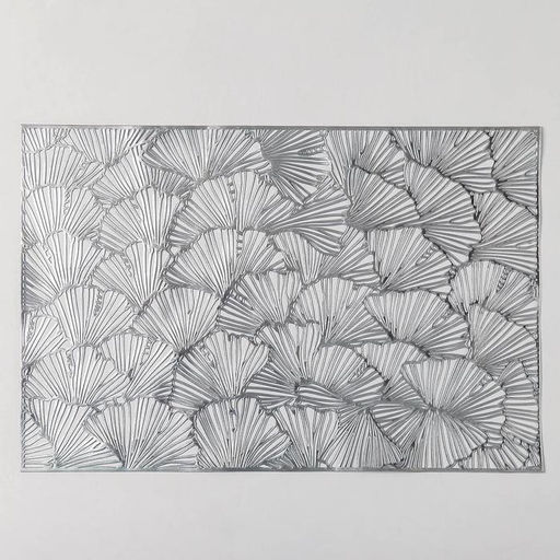 Набор салфеток сервировочных на стол Доляна Веер, 4 шт, 3045 см, цвет серебряный  фото 5