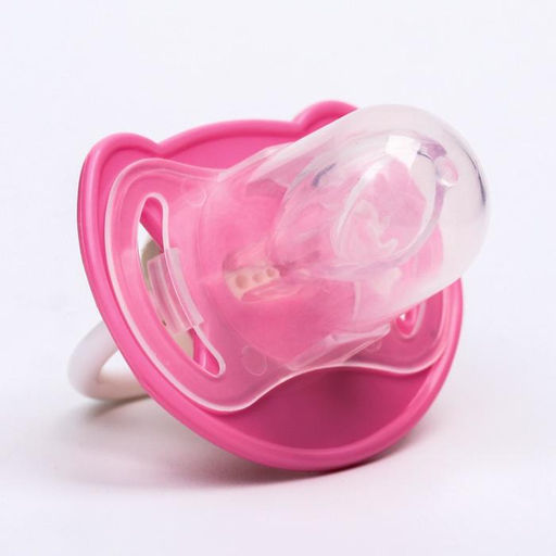 Соска-пустышка ортодонтическая, силикон, от 6 мес., с колпачком, Ракушка, цвет розовый - Крошка я фото 4