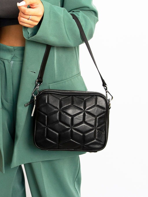 LACCOMA сумка C0771-черный натуральная кожа полиэстр  фото 3