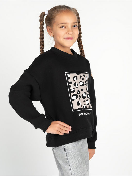 Свитшот Пятнышки детский девочка какао - София фото 16