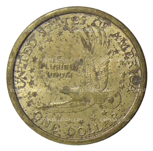 1 доллар 2000 года P США Сакагавея Парящий Орел