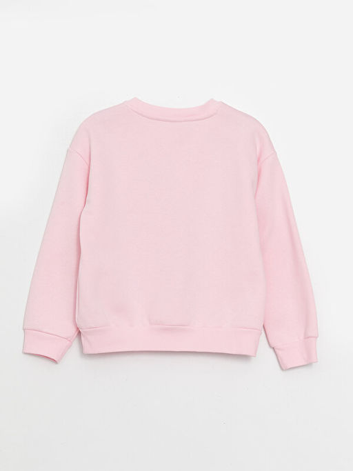 Bisiklet Yaka Bask?l? Uzun Kollu K?z ?ocuk Sweatshirt - Waikiki фото 2