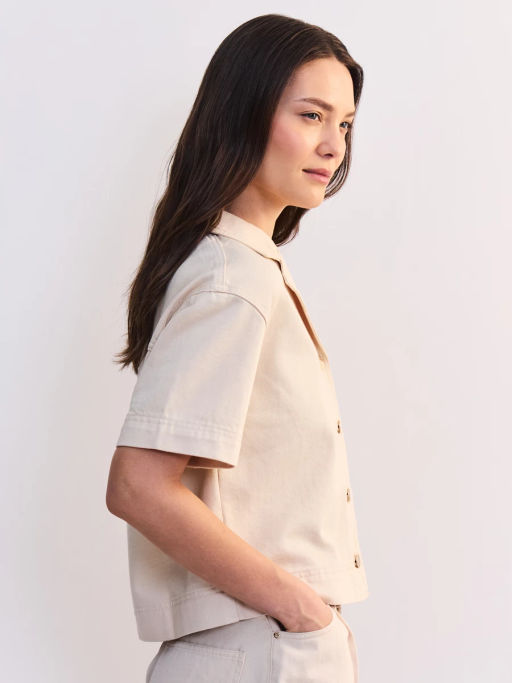 Джинсовая рубашка с коротким рукавом ZR2605092361-2 / Zarina