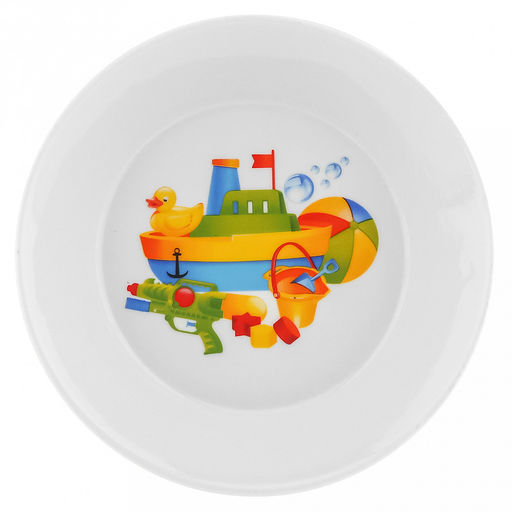 Блюдце-тазик фарфоровое "Любимые игрушки" д140мм, h30мм (Россия)