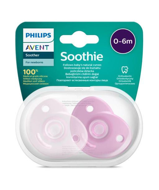 philips avent / Соска Пустышки цельно-силиконовые Soothie 0-6 мес. 2 шт.