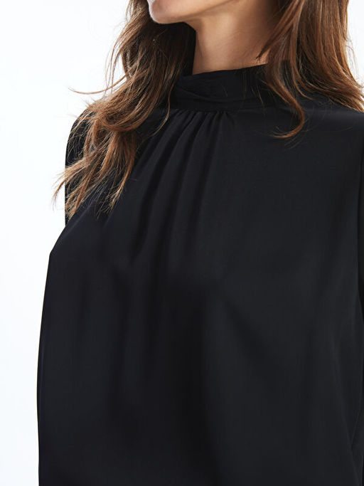 Dik Yaka Oversize Kad?n Bluz