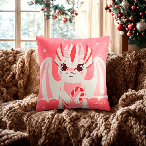 Наволочка декоративная "Этель" "Сказочного праздника" 40х40 см, 100 полиэстер, велюр