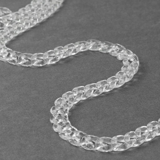 Цепочка для сумки, пластиковая, 17 23 мм, 120 см, цвет прозрачный - Арт узор фото 6