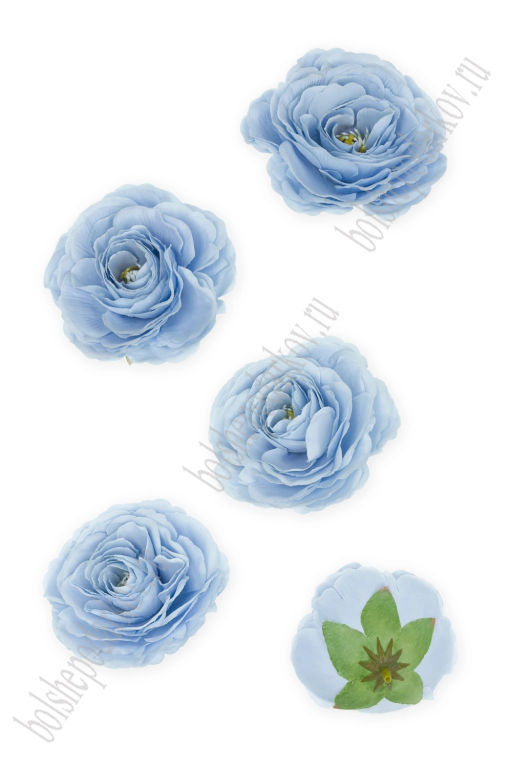 Головки цветов "Пион" 7 см (5 шт) SF-7874, голубой