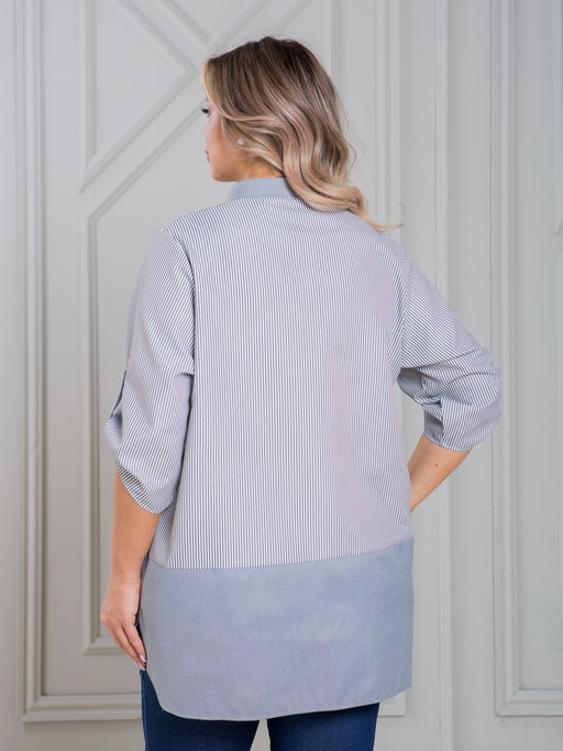Блузка 1472 в стиле колорблок - Novita фото 13