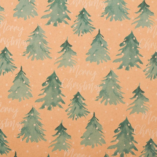 Цена за 10 шт. Бумага упаковочная бурый крафт Merry christmas, 50×70 см
