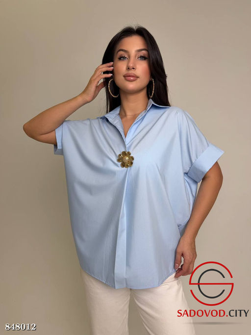 Блузка женская с брошкой - Bruno фото 4