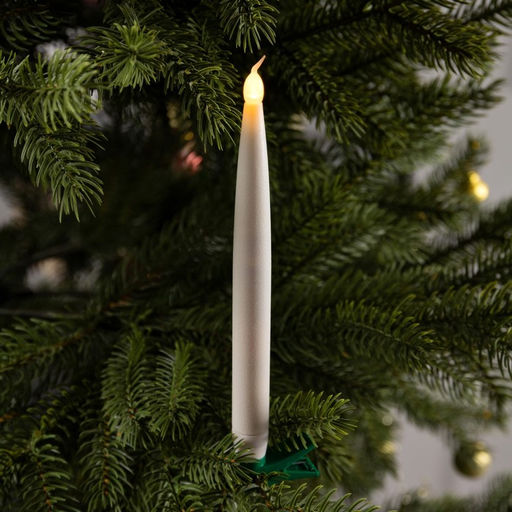 Светодиодные свечи на прищепках 19 см, 6 штук, батарейки АААх1 (не в комплекте), пульт ДУ, свечение тёплое белое