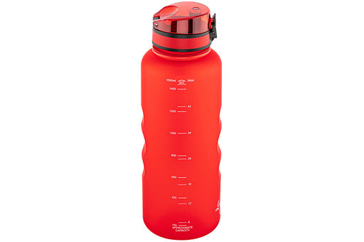 Бутылка для воды 1,5 л 10*10*28,5 см "Style Matte"с углублениями д/пальцев красная