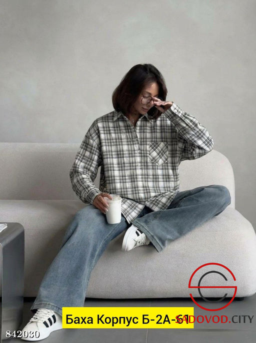 Рубашка женская в клетку