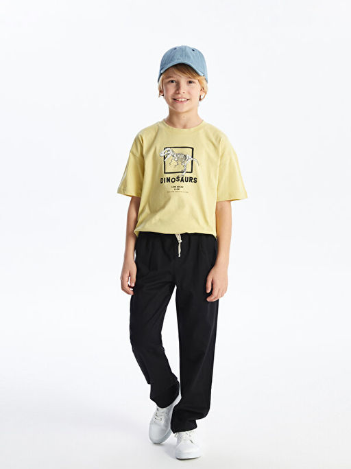 Beli Lastikli Keten Kar???ml? Erkek ?ocuk Pantolon