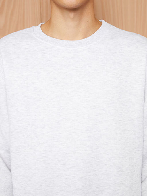 Bisiklet Yaka Uzun Kollu Erkek Sweatshirt