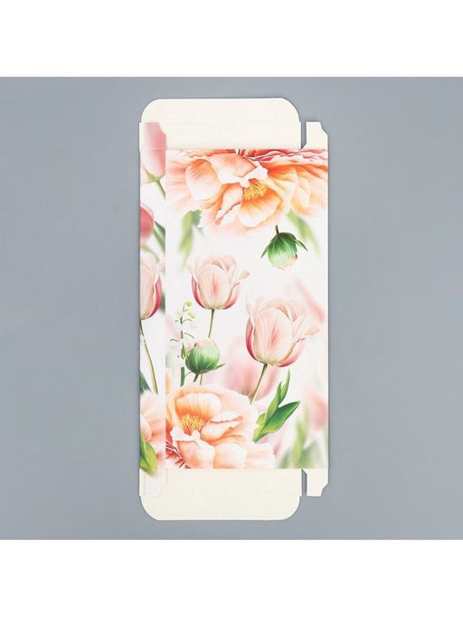 Цена за 5 шт. Коробка для шоколада, кондитерская упаковка С 8 Марта!, 17.3?8.8?1.5 см