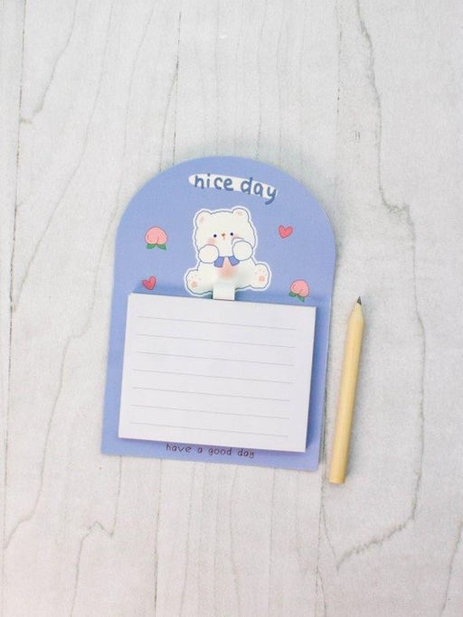 Магнитный блок для записей с карандашом Nice day, blue, 10х14 см