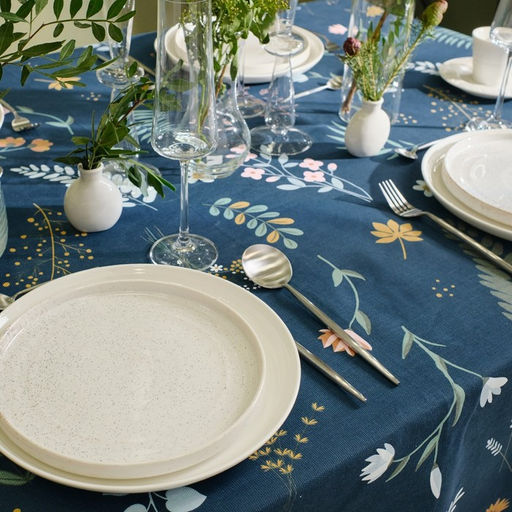 Скатерть Доляна Twilight forest, 146?220 см, 100% хлопок, рогожка 164 г/м?