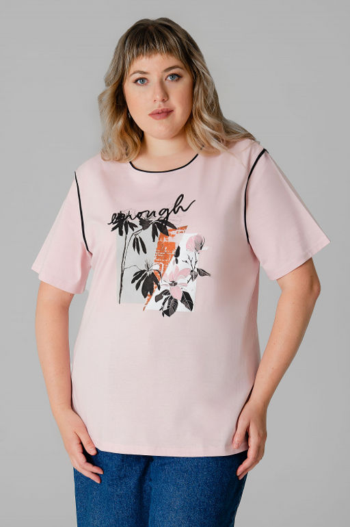 Арт. 31115 Футболка женская 50-58 (5 шт) Цвет:розовый - Калинка фото 6