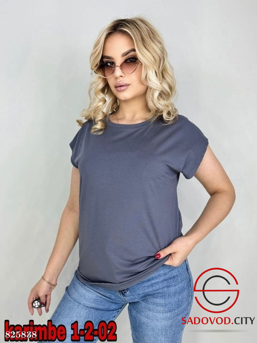 Футболка женская однотонная