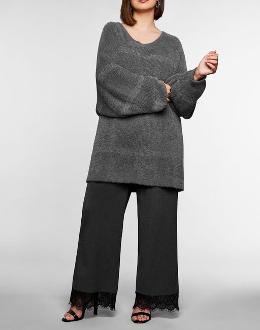 Пуловер, серо-серебристый - Sheego фото 3