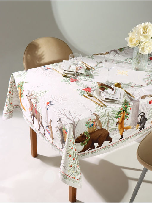 Набор новогодний «Новогоднее чудо»: скатерть 150×220 см ±3 см с ВГМО, салфетка 40×40 см-12 шт., 100% хлопок