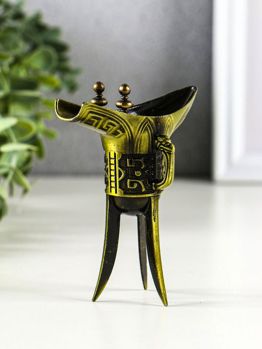 Фигурка-оберег металл «Тибетская чаша желаний», 3×8×10 см