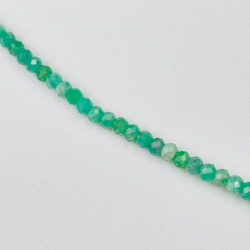 Колье из зеленого Берилла и Жемчуга "градиент"