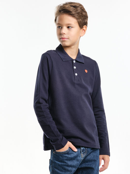 Футболка поло для мальчика синий UD 7826 синий - Mini maxi фото 3