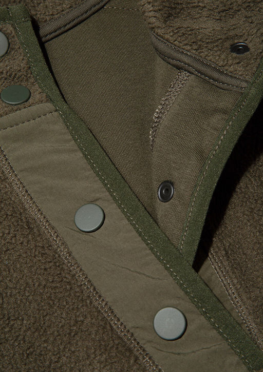 Dugme Detayl? Haki Sherpa Sweatshirt - Mavi фото 6