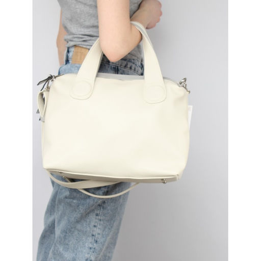 Сумка женская искусственная кожа ADEL-311/2в/ММ, 2 отд/плеч рем, бежевый/серый флотер 259113 - Adelia фото 5