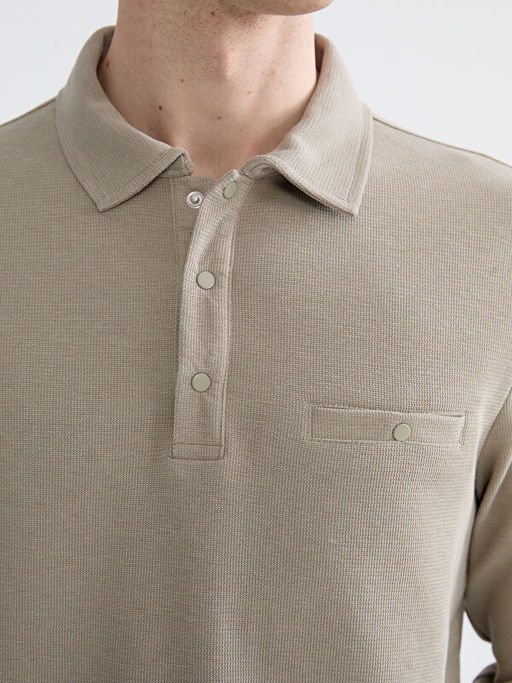 Polo Yaka Erkek Sweatshirt