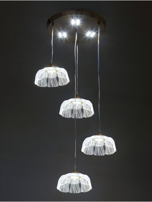 Люстра потолочный BayerLux Tanja, 28 Вт, LEd, 4000-6000К, золото, 63×41×42 см