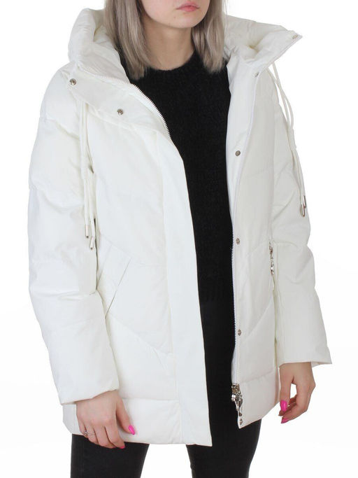 YR-6612 WHITE Куртка зимняя женская (150 гр. холлофайбер)