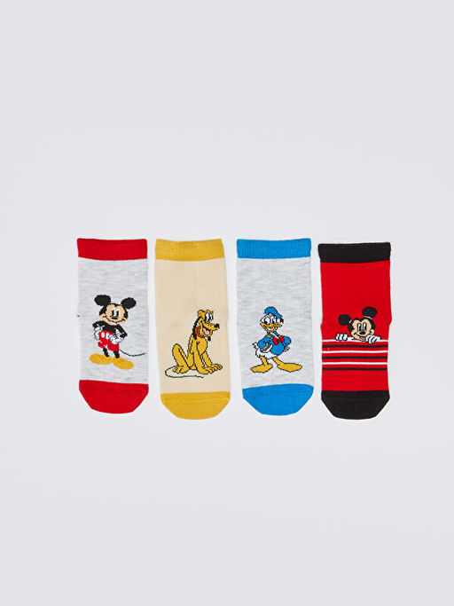 Disney Bask?l? Erkek Bebek Soket ?orap 4l? - Waikiki фото 2