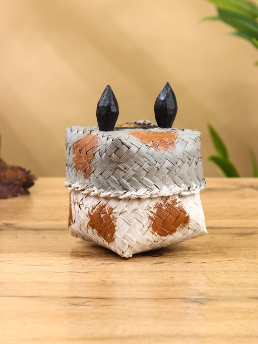 Корзинка «Кот», 8×8×13 см, бамбук