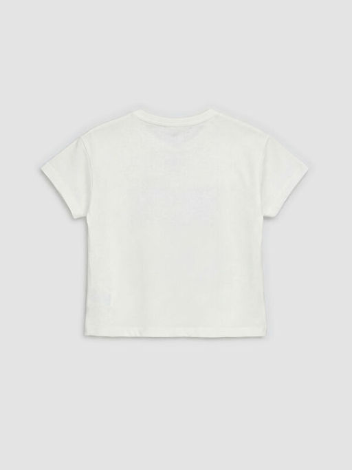 Bisiklet Yaka Barbie Bask?l? K?z ?ocuk Ti??rt