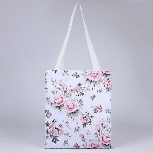 Сумка шопер Розы, 35х0.5х40 см, отд без молнии, без подклада, белая - Nazamok фото 5