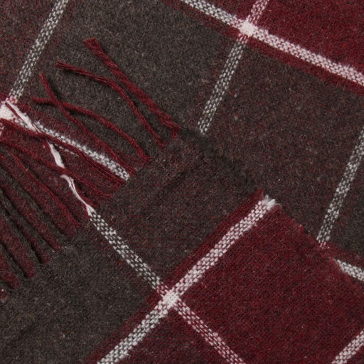 Плед Palermo 140х200см, 15S/SOFA, бордо/каст/бел, шерсть 20%, пан 40%, пэ 40% - Влади фото 4