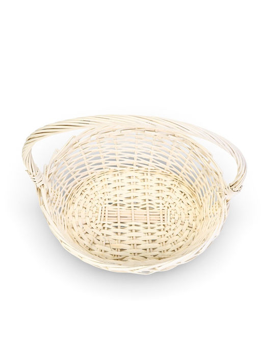 Корзина плетёная для хранения Tenda, с ручкой, белая, набор 3 шт.