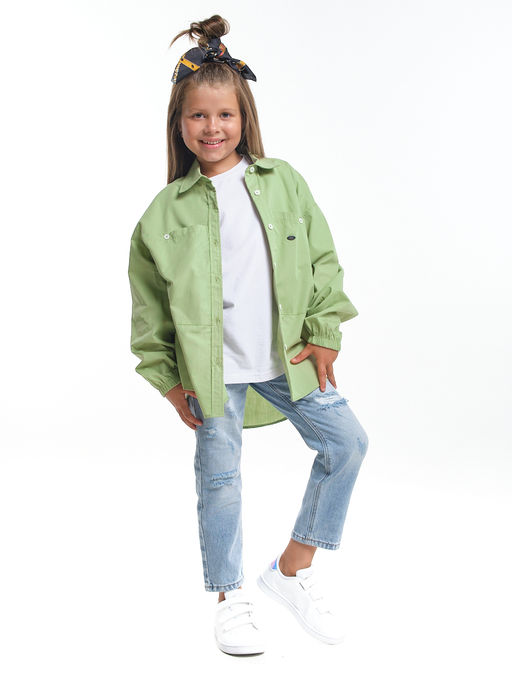 Рубашка one size для девочки UD 7997 фисташка - Mini maxi фото 4