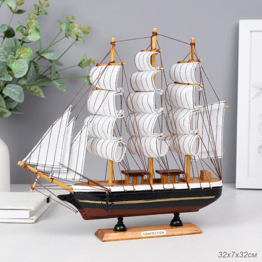 Макет парусного корабля 32х32 см / 3328G /уп 18/ - Галеонтрейд фото 2