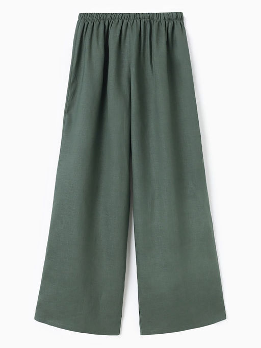 Брюки женские oversize MINAKU: MINAKU: Safari цвет зеленый, размер 50